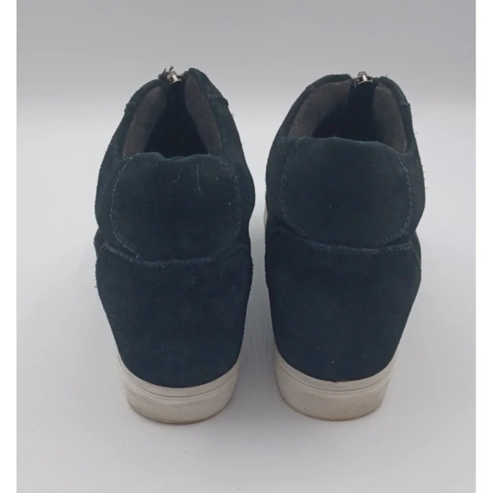 Blondo women BLACK suede waterproof Glenda‎ platform wedge sneakers US 7 Zipper